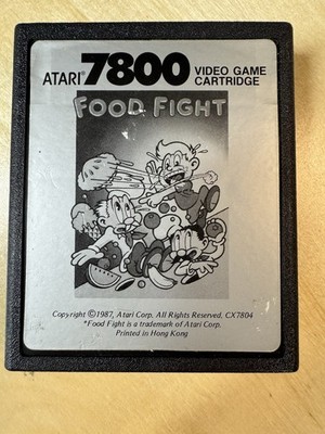 Food Fight - Atari 7800 Video Game Cartridge - Cleaned & Tested