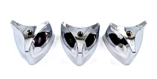 NOS! Set of 3 Vintage Crane Polished Chrome Faucet Handles for Tubs & Showers