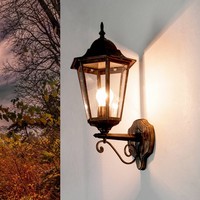 AußEnlampe Wand Kupfer E27 Glas Aluminium IP44 Garten Haus Rustikal Wandleuchte