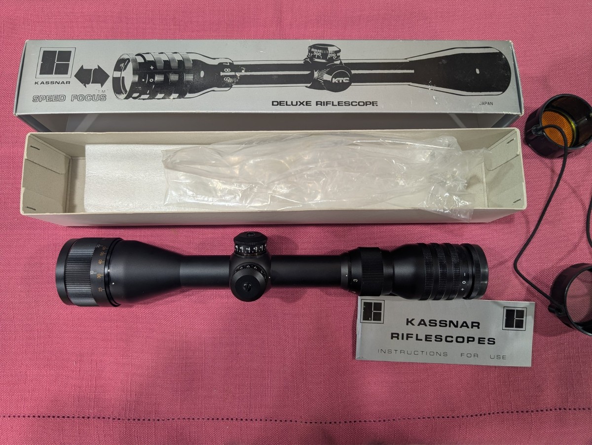 RARE Kassnar Japan 3-9X40mm Target Knobs AO Military Reticle