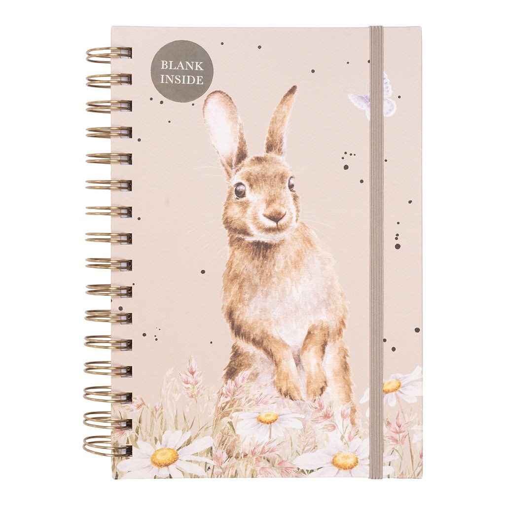 Wrendale Designs 'Among the Daisies' Rabbit Blank Spiral Notebook New Job Gift