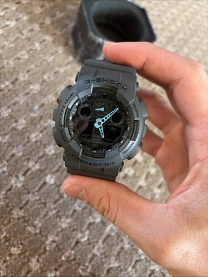 Men's watch Casio G-Shock GA100C 5081 Blue Hands Runs 200MWR Chronograph Alarm