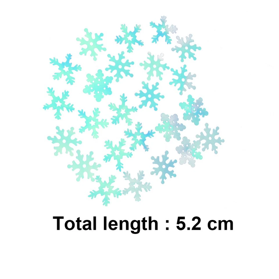 1000pcs Confetti de flocon de neige transparent décorations de fête de Noël - Photo 2/4