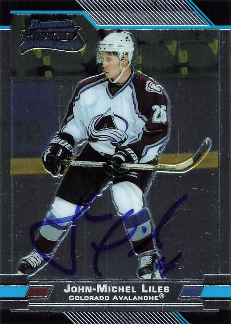 2003/04 Bowman Chrome #135 John-Michael Liles Avalanche Signed Auto *G1667