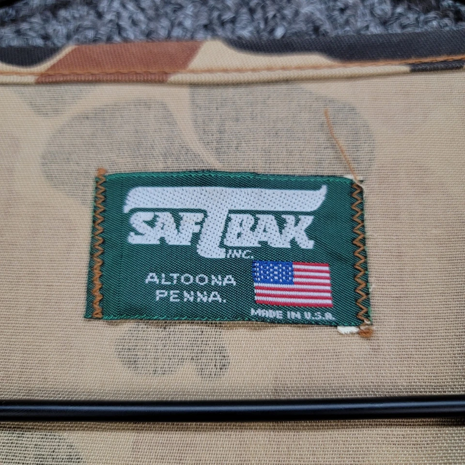 Vintage SAFTBAK Hunting Vest S/M Brown Duck Camo Bird Pheasant Shoulder Pad USA - Image 3 of 4