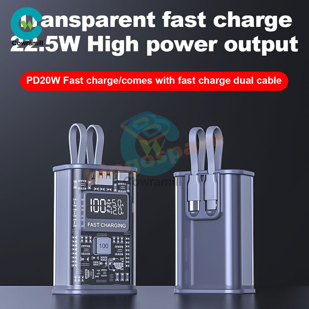 Compact 10000mAh Power Bank Box - Fast PD22.5W Charging for 18650/21700 Batteries