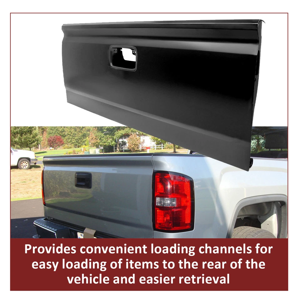 For Chevy Silverado Sierra 2014-2019 2015 2016 Black Tailgate Assembly W/ Assist - Imagem 4 de 4