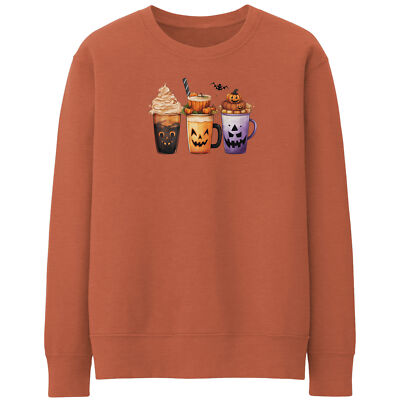 Spooky Halloween Hot Drinks Womens Sweatshirt Fancy Dress Her Funny Jumper Oc...