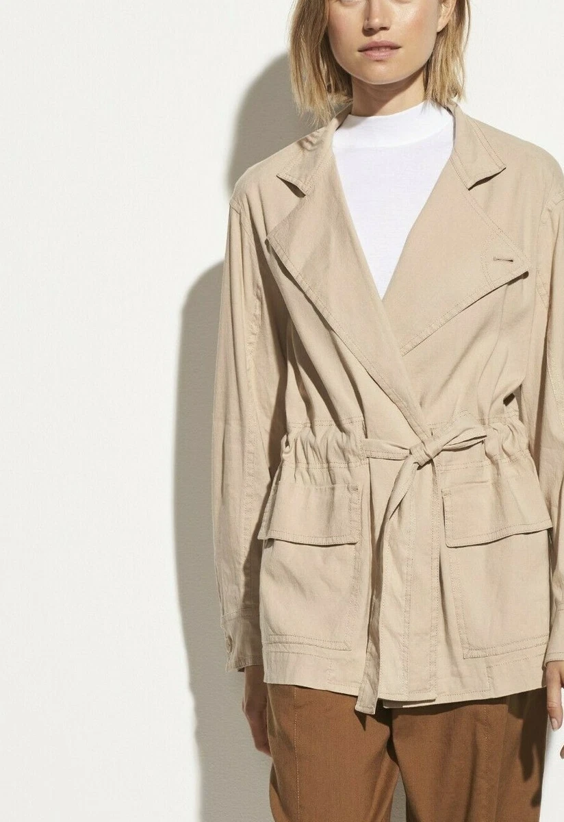 Vince belted cheap slim coat