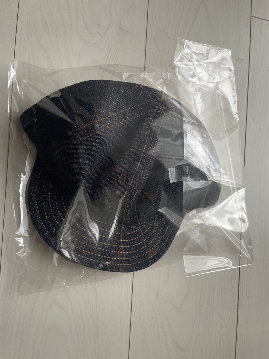 SAMURAI JEANS 15OZ Denim Work Cap Indigo OTOKOGI Free model