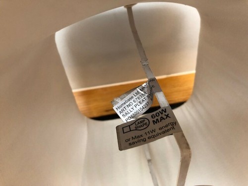 Dove Grey Pleated Square Fabric Lampshade 30cm Wide, 21cm Tall - Picture 8 of 10