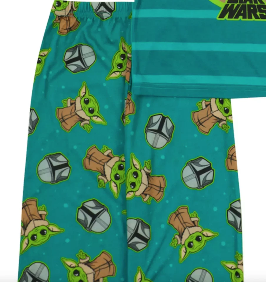 3 PC Baby Yoda Pajamas Set Shorts T Shirt Pants Boy 6 8 10 12 Grogu Mandalorian - Image 3 of 4