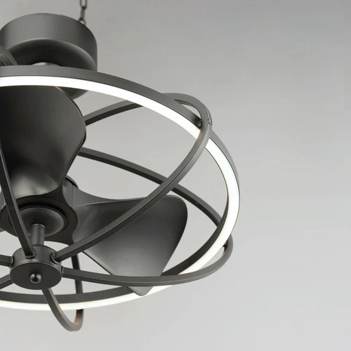 CORONA WIFI-ENABLED LED FANDELIGHT IN BLACK - Picture 5 of 5