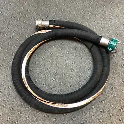 QUALITY CARRIERS RE1408 Acid-Chemical Hose, 150 PSI WP 18' FT 2.5'' ID w/Couplers