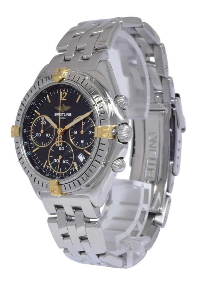 Breitling Windrider Chrono Sextant Steel Black Dial 36mm Quartz Watch B/P B55046 - Image 3 of 4