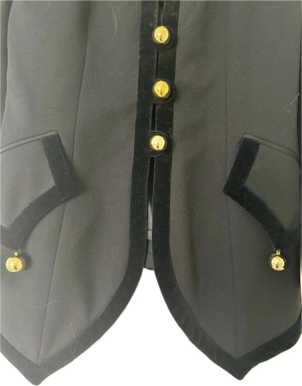 MOSCHINO BLAZER VINTAGE ECONOMICO E CHIC FAVOLOSO COMBINAZIONE DI LANA NERA 10