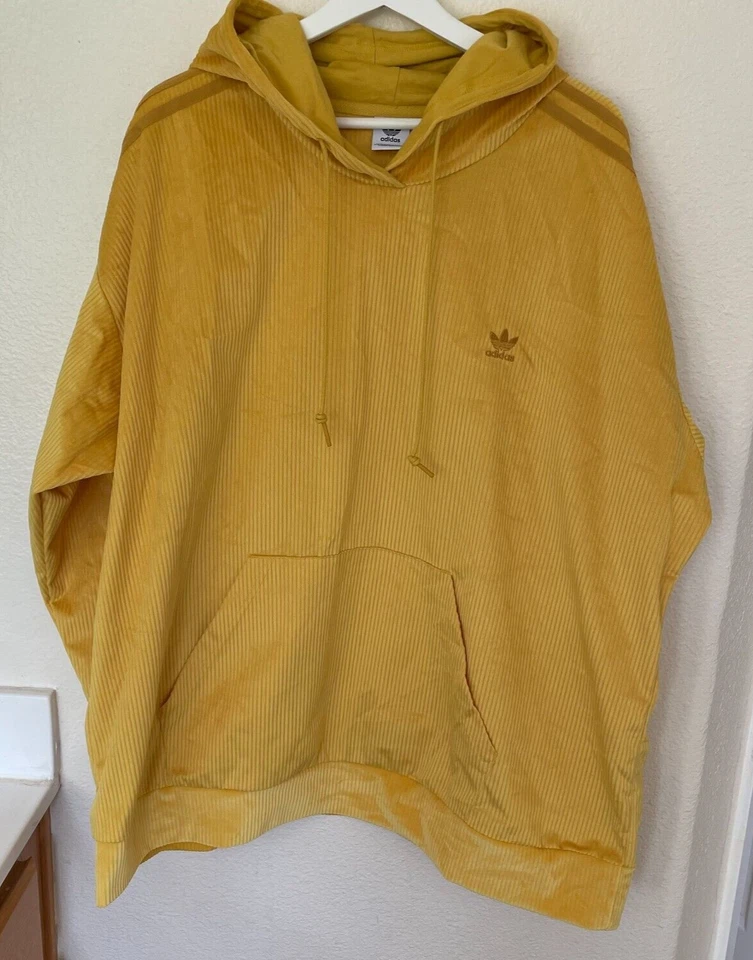 Adidas Originals Women's Comfy Cords Velvet Corduroy Hoodie Hooded Pullover 3X - Image 3 of 4
