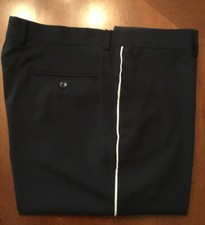 CAROLINA HERRERA MENS $365 NAVY WOOL PANTS SZ.34 NWTAG PORTUGAL