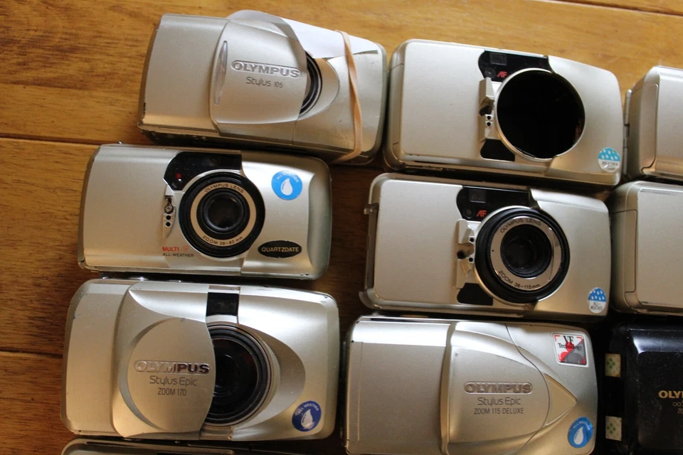 *FOR PARTS* OLYMPUS STYLUS EPIC DELUXE INFINITY ZOOM 80/140/170 MIXED LOT OF 19 - Image 2 of 4