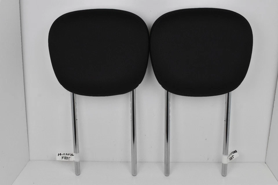 2014-2017 Fiat 500L Front Seat Black Cloth Headrest Set OEM - Image 2 of 4