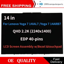 14'' For Lenovo Yoga 7 14IAL7 ARB7 LCD Screen Assembly w/Bezel 2.2K 5D10S39810