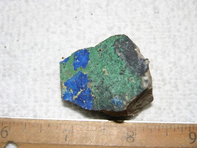 Malachite azurite crystal on matrix specimen Arizona 1.5 inch Z9