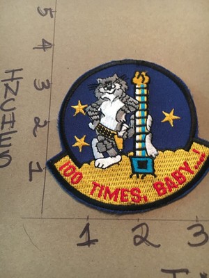 US Navy Tomcat 100 Times, Baby ! Squadron Patch 6/1/25