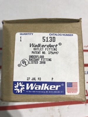 Walkerduct 513D Outlet Fitting Two Duplex Receptacles     (LOT OF 4)