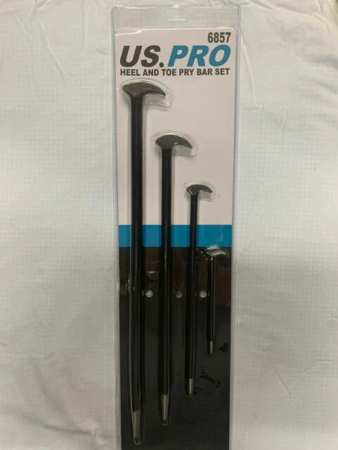 US PRO 6857 4 Piece Slipper Heel and Podger Pry Bar Set