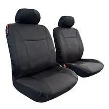 Front Set Waterproof Canvas Car Seat Covers Solid Black For Nissan Murano