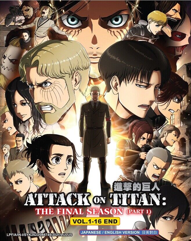 ANIME ATTACK ON TITAN: THE FINAL SEASON PART 2 VOL 1-12 END ENG DUB DVD