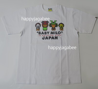 A BATHNIG APE Men's BABY MILO JAPAN TEE 2J72110003 White