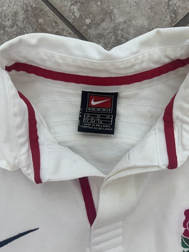 ENGLAND 1999 2000 HOME RUGBY SHIRT JERSEY LONG SLEEVE NIKE sz XL Kids - Picture 5 of 7