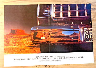 MARLBORO 1980er - RAHMENBARES SAMMLERSTÜCK KLASSISCHE TABAK ZIGARETTENWERBUNG