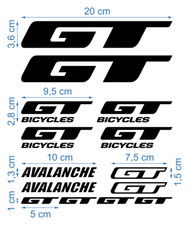 GT Die-Cut Decals Stickers Bicycle Graphics Autocollant Aufkleber Adesivi