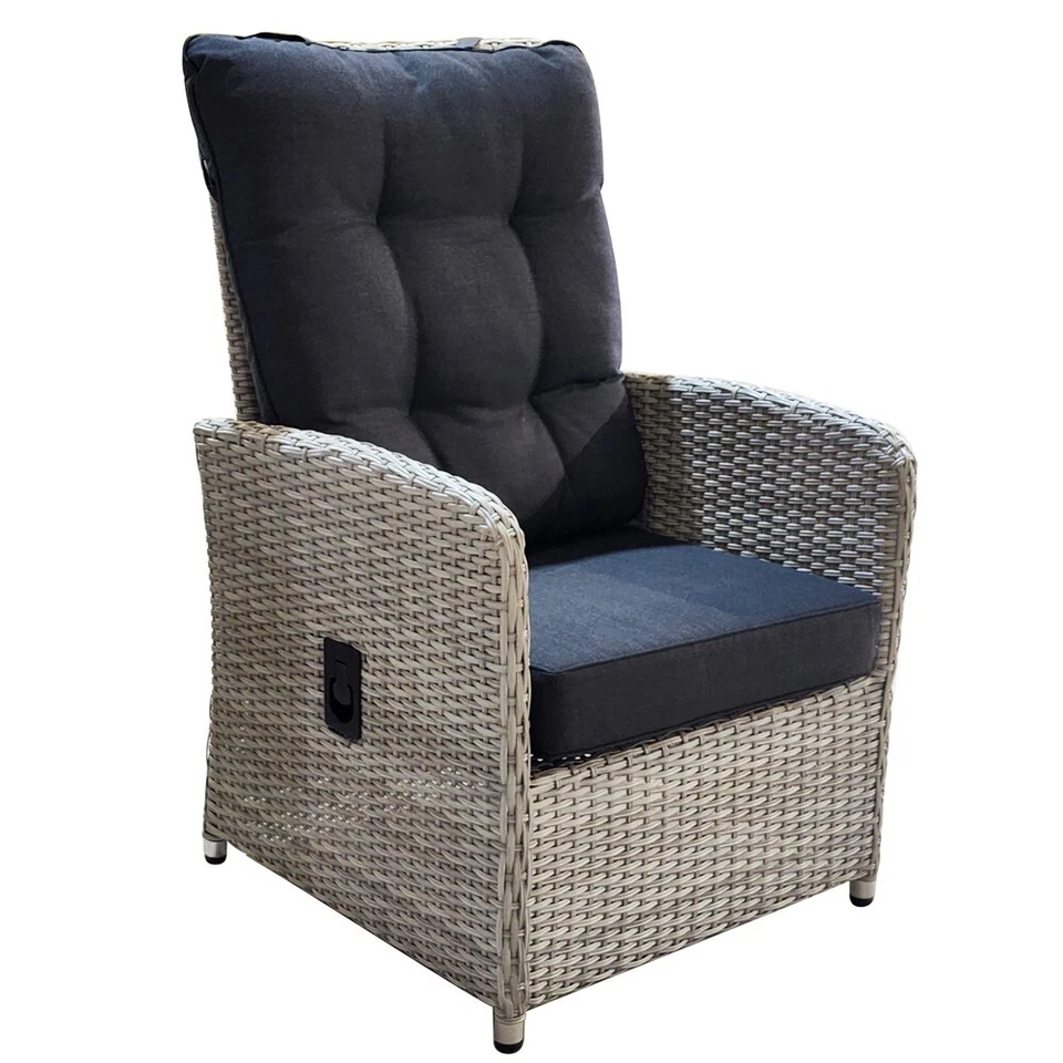 Lounge Set 4-tlg. Dayton Garten Sitzgruppe mit Tisch Loungegarnitur Grau - Bild 3 von 4