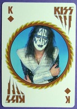 1 x playing card single card KISS Rock Band The Spaceman King of Diamonds