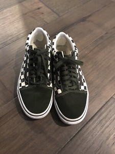 green checkered vans old skool