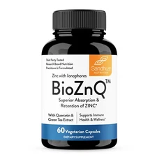 Sandhu's BioZnQ  Zinc with Ionophores for Immune Antioxidant Support 60 capsules