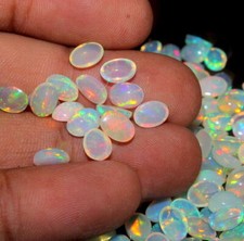 AAA Natural Ethiopian Welo Fire Opal Cabochon Oval Opal Loose Gemstone 7x5mm