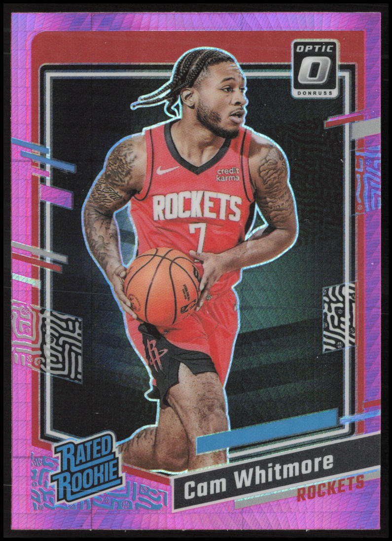 2023-24 Donruss Optic #217 Cam Whitmore Houston Rockets Hyper Pink Basketball