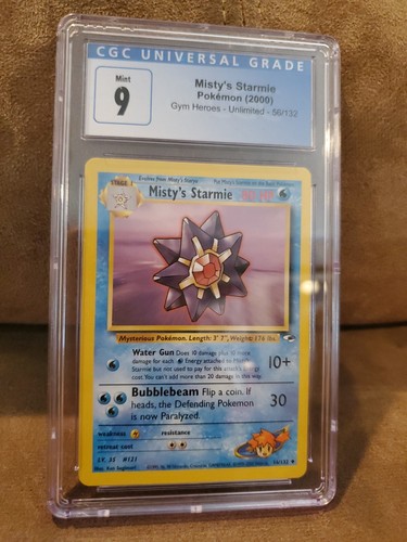 Misty's Starmie (1st Edition) graded CGC 9 for sale on eBay