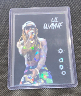 Lil Wayne Bullet Holes Holo Foil Refractor Custom Trading Card - Looks Awesome