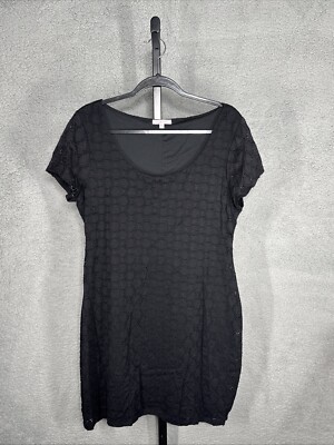 Isaac Mizrahi Dress Short Sleeve Round Neck Sheath Black Lace Womens XL Stretchy | eBay Isaac Mizrahi Dress Short Sleeve Round Neck Sheath Black Lace Womens XL Stretchy | eBay