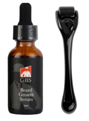 Beard Growth Kit - Beard Growth Serum Derma Roller Set for Beard and Hair Growth