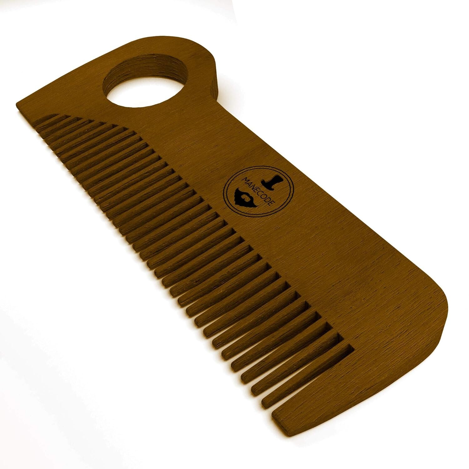 Men's Wooden Beard & Mustache Comb -Premium Anti-Static Amoora Wood -Pocket Size