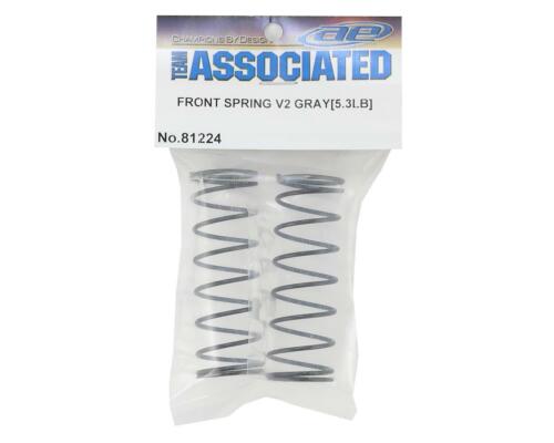 Team Associated RC8B3.1 Front V2 Shock Spring Set (Gray - 5.3lb/in) (2) - Picture 2 of 2