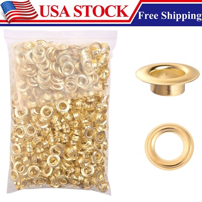 1/4" #0 Grommets & Washers Kit – 2000-Pack Silver Nickel-Plated Iron, For Banners, Leather, Signs & Posters