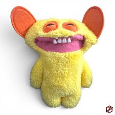 Fuggler Grin Grin Yellow Snuggler 9  Plush Orange Ears Spin Master