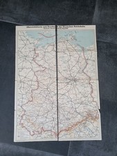DDR Übersichtskarte zum Kursbuch  der Deutschen Reichsbahn ,sehr alt